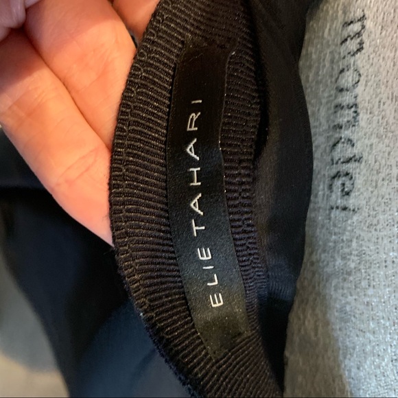 Black Kid leather fringe ellie tahari size 10 - Picture 3 of 3